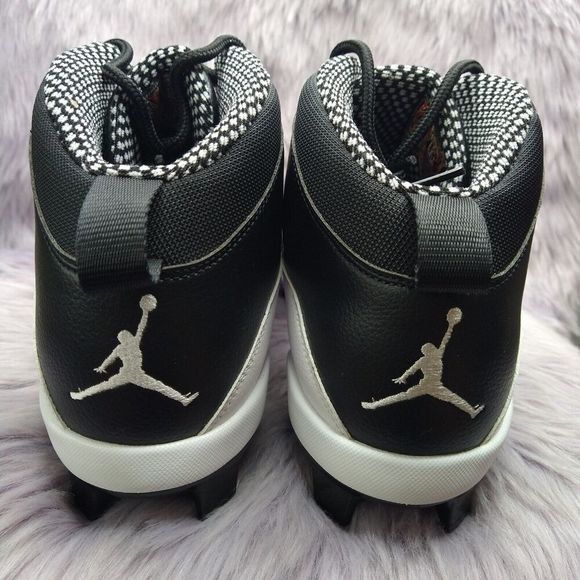 Air Jordan 10 MCS Panda Black Baseball Cleats Mens Size 15 NWOT CQ9532-001